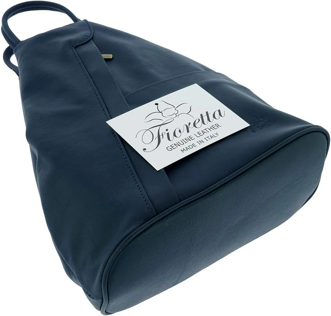 Italian Genuine Leather Top Handle Backpack Purse Shoulder Bag Handbag Rucksack For Women
