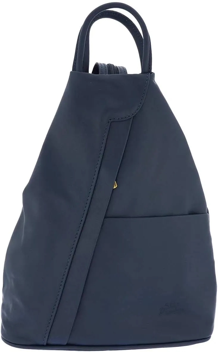 Italian Genuine Leather Top Handle Backpack Purse Shoulder Bag Handbag Rucksack For Women