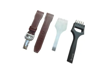 IWC Pilot Chrono Owner Watch Strap Use Brown Calfskin Leather with Clasp 22mm, 21mm, 20mm IW3777 IW3270