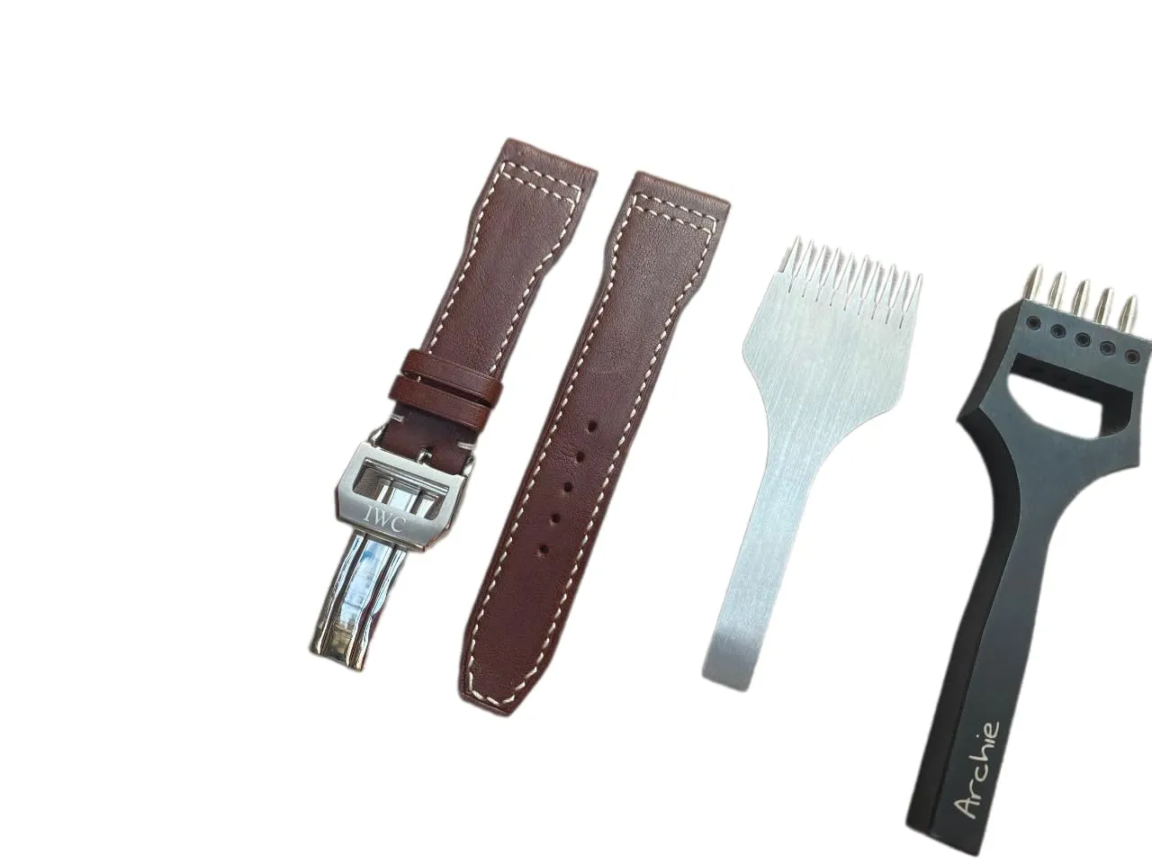 IWC Pilot Chrono Owner Watch Strap Use Brown Calfskin Leather with Clasp 22mm, 21mm, 20mm IW3777 IW3270