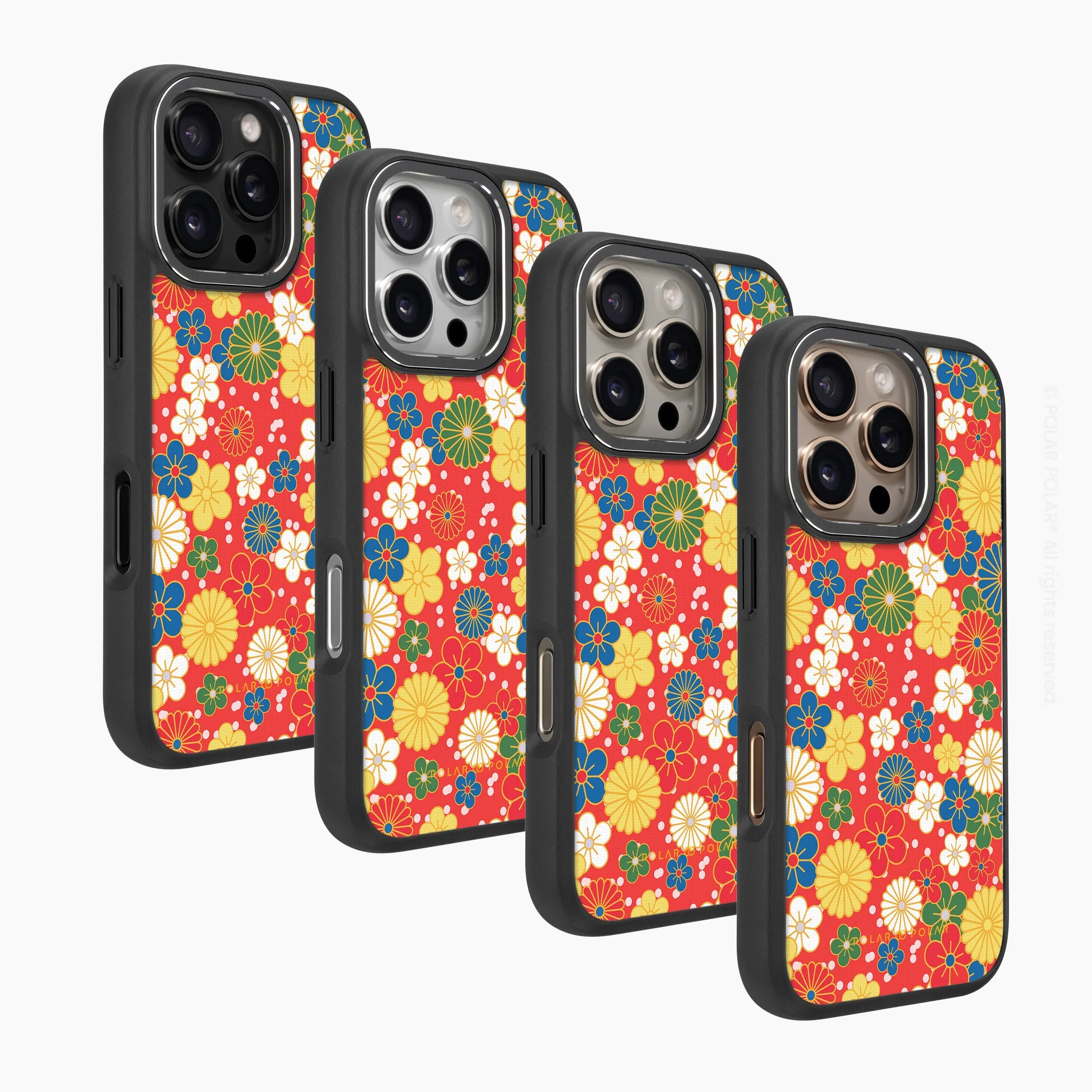 Japan Blossoms - iPhone 16 Pro Max Frosted Black Bumper MagSafe Case