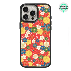 Japan Blossoms - iPhone 16 Pro Max Frosted Black Bumper MagSafe Case