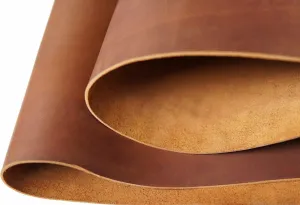 Jeereal Tooling Leather Sheets 2.0mm (5-5.5oz) Thick Full Grain Cowhide Leather Square for Crafts Crafting Leather Bourbon Brown 12"X24"