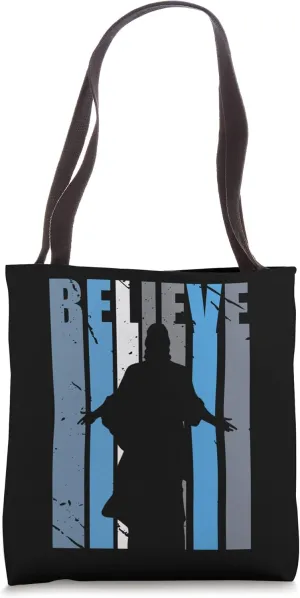 Jesus Faith Worship Vintage Distressed Religious Worshipper Tote Bag