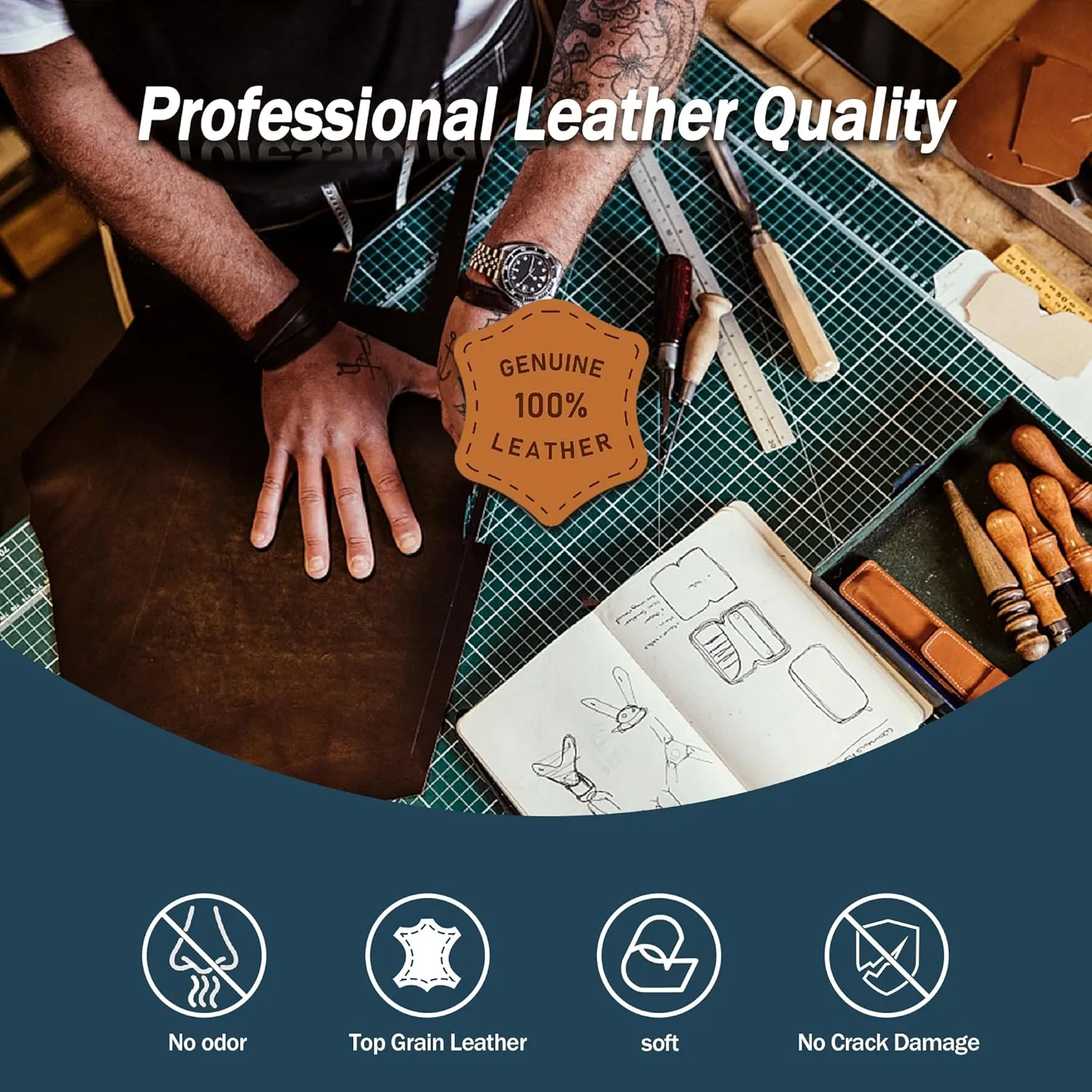 JinRuiKJ Top Grain Leather Strap - 1/2 Inch Wide 72 Inches Long Light Brown Leather Strips - Very Suitable for DIY Arts & Craft Projects, Traction Ropes, Bag Straps, Furniture Handles