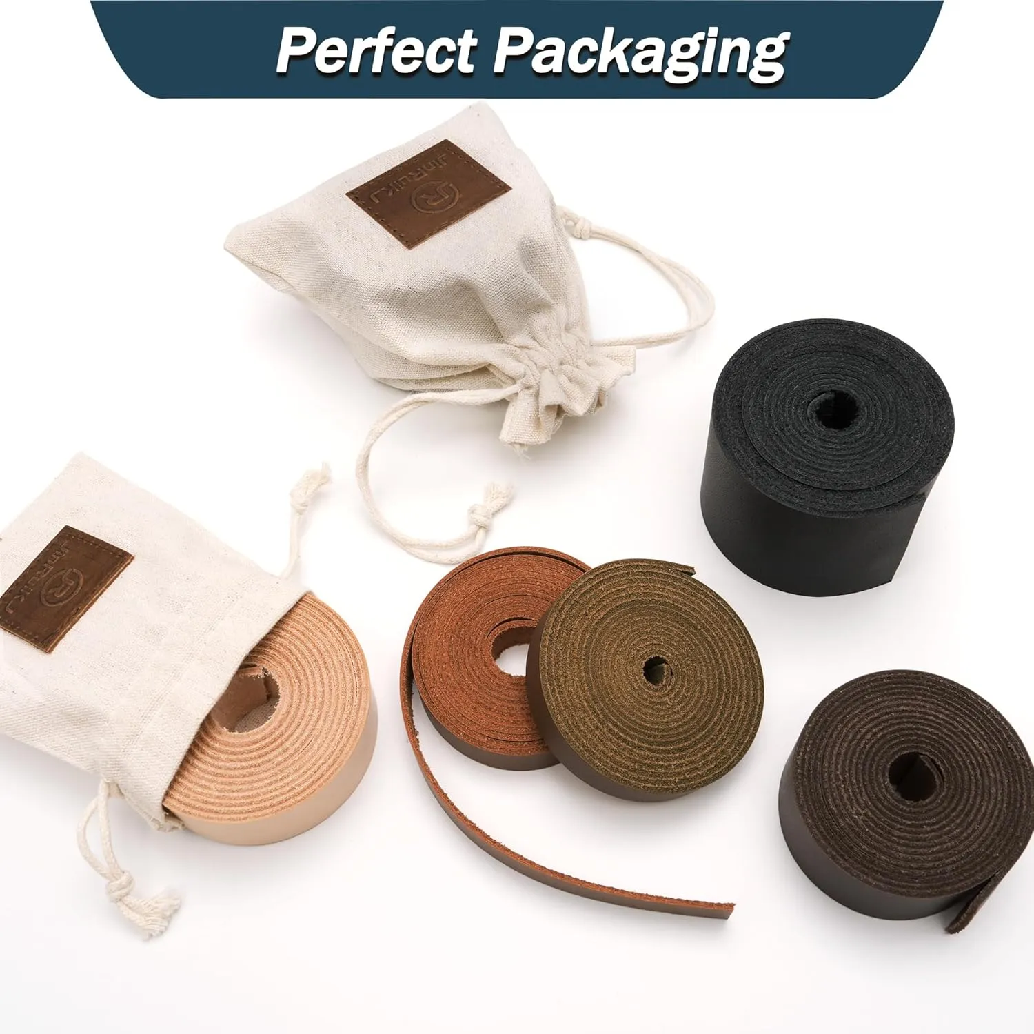 JinRuiKJ Top Grain Leather Strap - 1/2 Inch Wide 72 Inches Long Light Brown Leather Strips - Very Suitable for DIY Arts & Craft Projects, Traction Ropes, Bag Straps, Furniture Handles