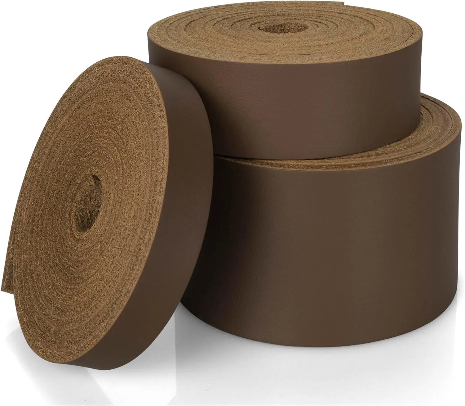 JinRuiKJ Top Grain Leather Strap - 2 Inch Wide 72 Inches Long Brown Leather Strips - Very Suitable for DIY Arts & Craft Projects, Traction Ropes, Bag Straps, Furniture Handles