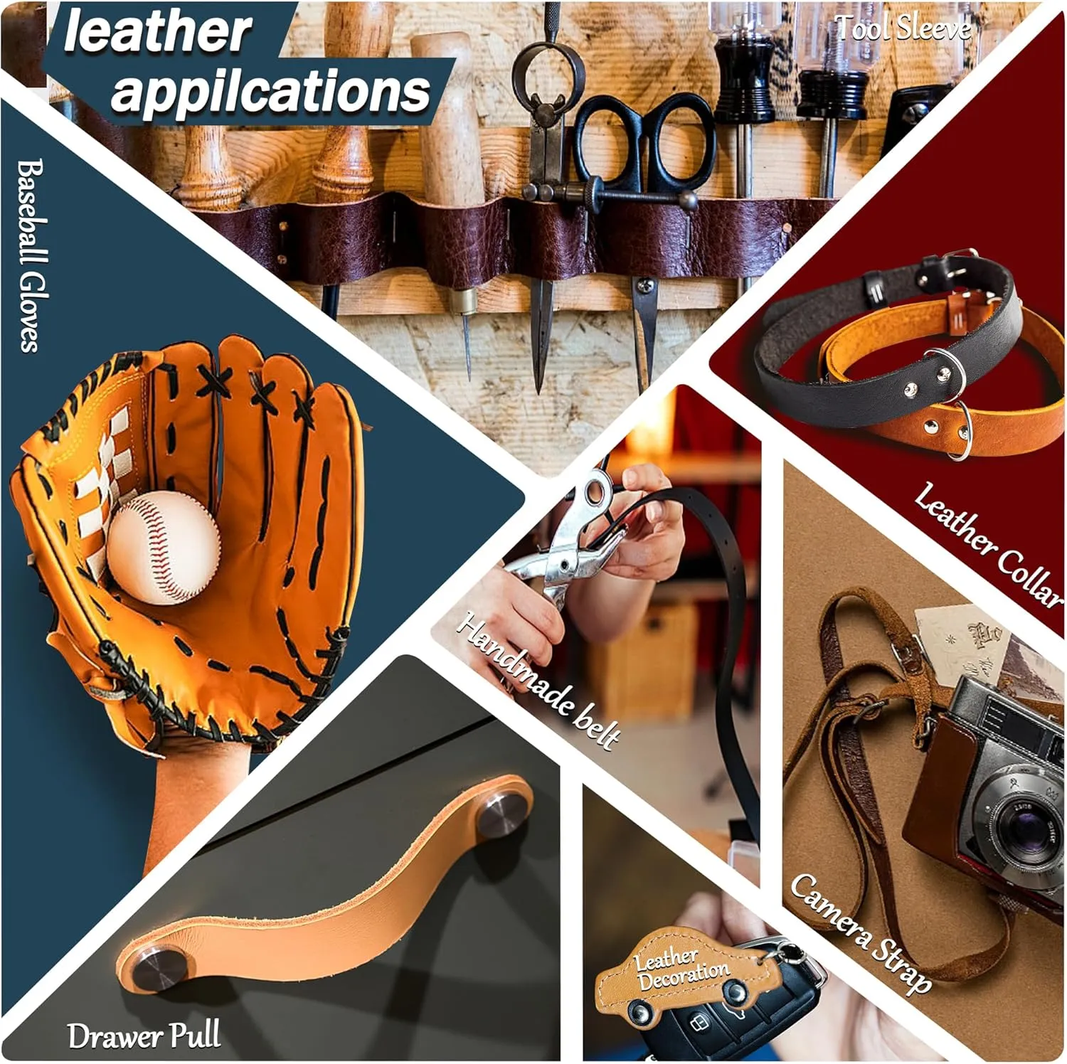 JinRuiKJ Top Grain Leather Strap - 2 Inch Wide 72 Inches Long Brown Leather Strips - Very Suitable for DIY Arts & Craft Projects, Traction Ropes, Bag Straps, Furniture Handles