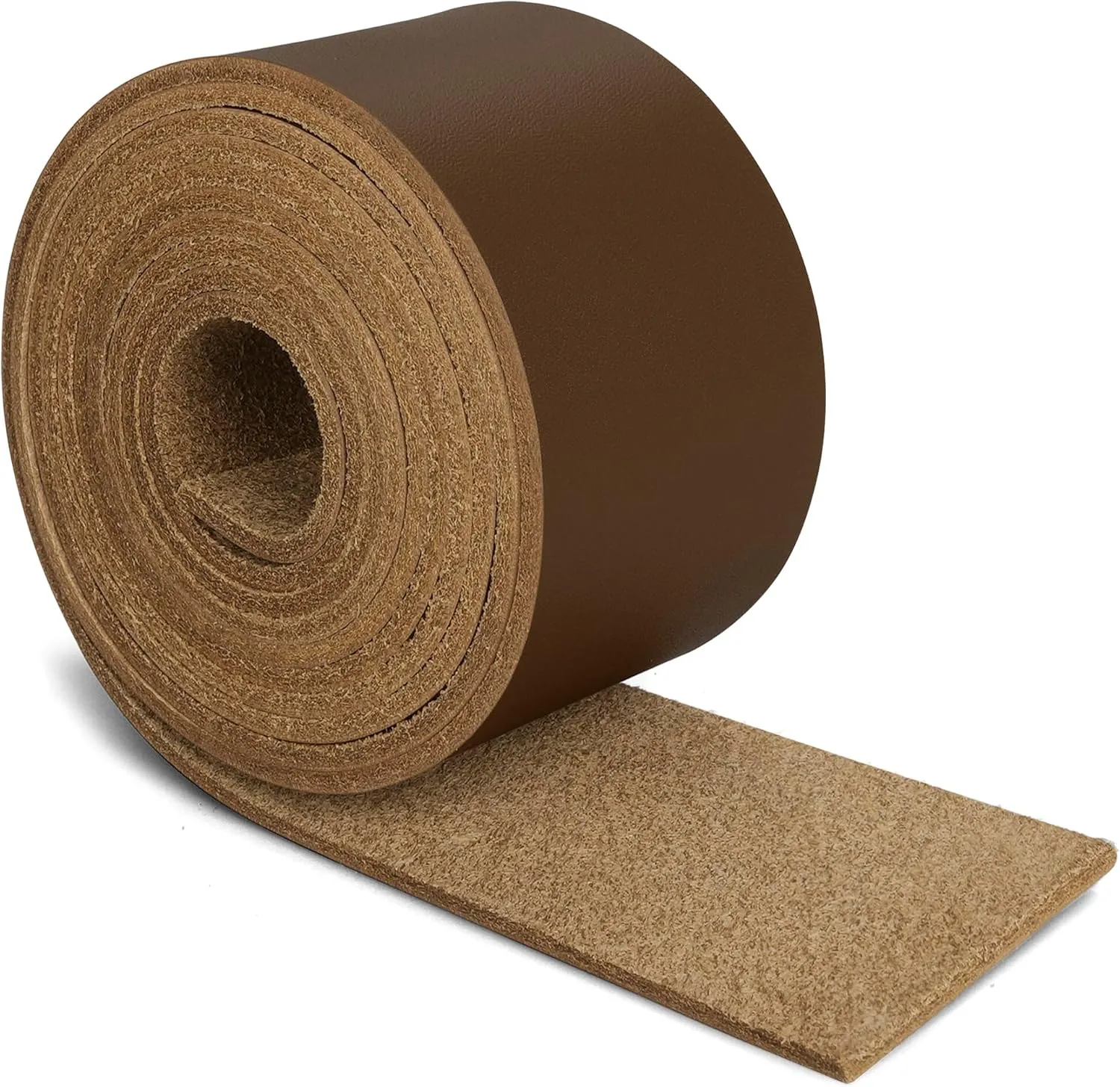 JinRuiKJ Top Grain Leather Strap - 2 Inch Wide 72 Inches Long Brown Leather Strips - Very Suitable for DIY Arts & Craft Projects, Traction Ropes, Bag Straps, Furniture Handles