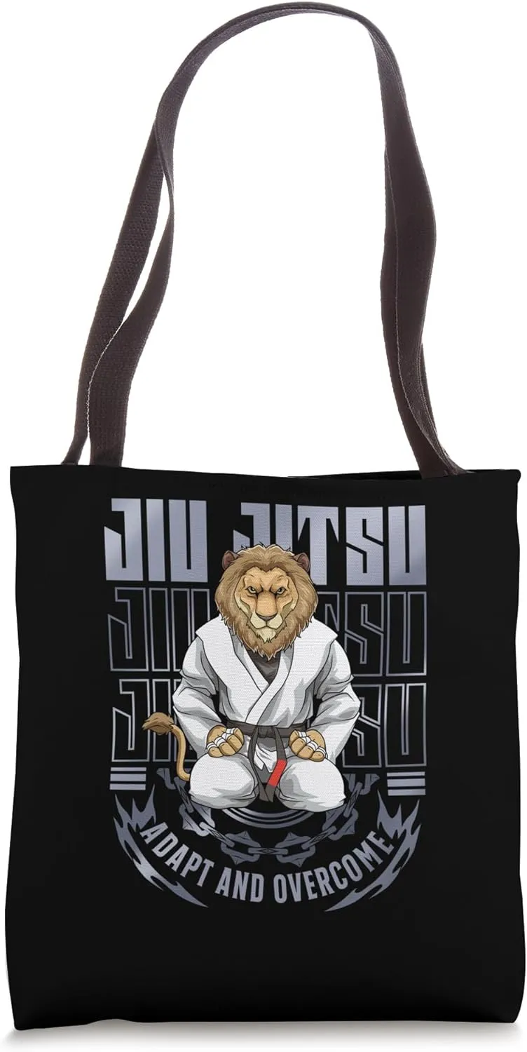 Jiu Jitsu Adapt and Overcome - Grappling BJJ Lion Tote Bag