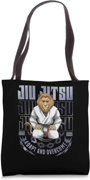 Jiu Jitsu Adapt and Overcome - Grappling BJJ Lion Tote Bag