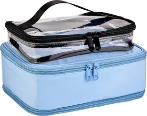 JJ POWER Makeup Bags Travel Cosmetic Cases Make up Organizer with Toiletry Bags (Blue)