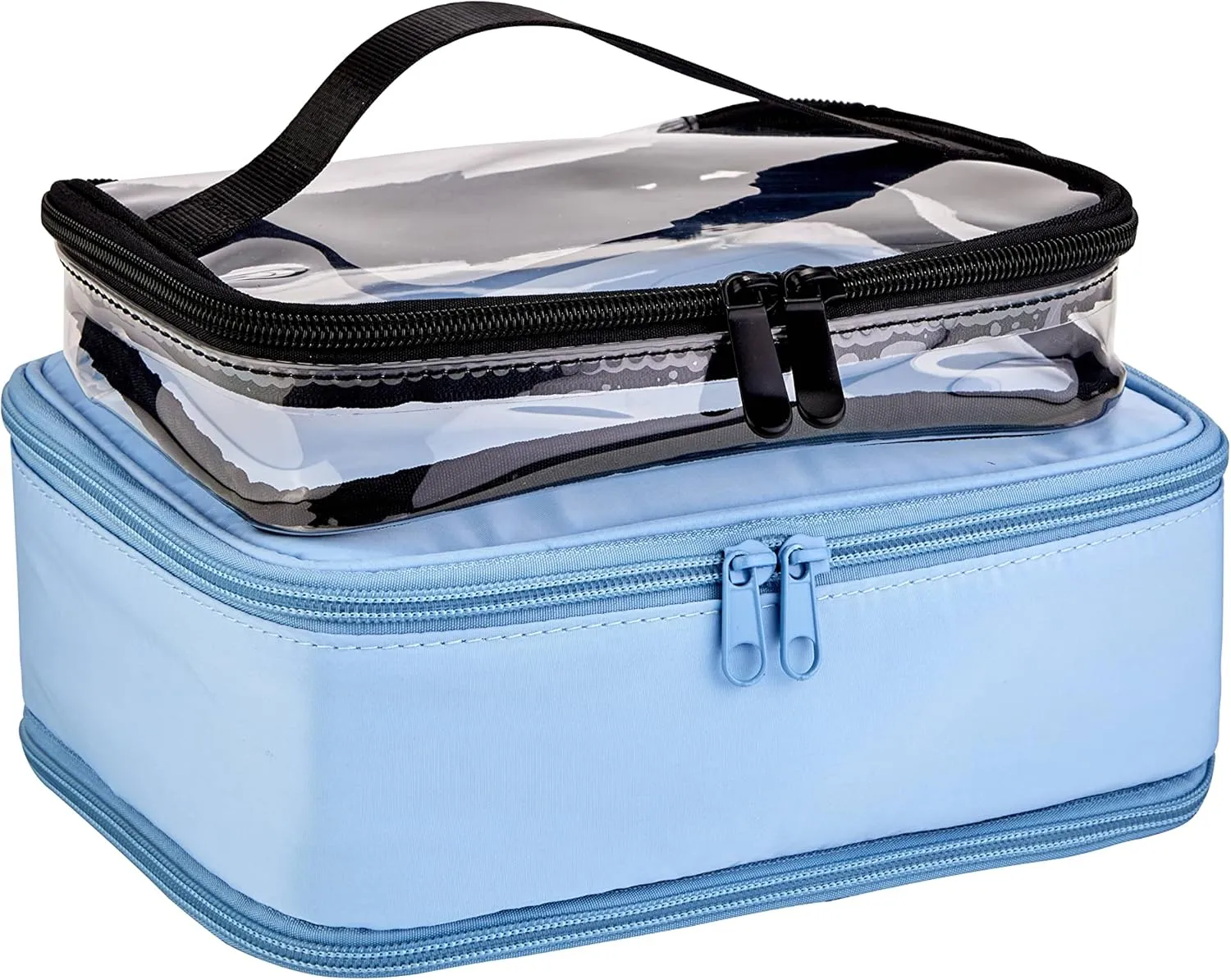 JJ POWER Makeup Bags Travel Cosmetic Cases Make up Organizer with Toiletry Bags (Blue)