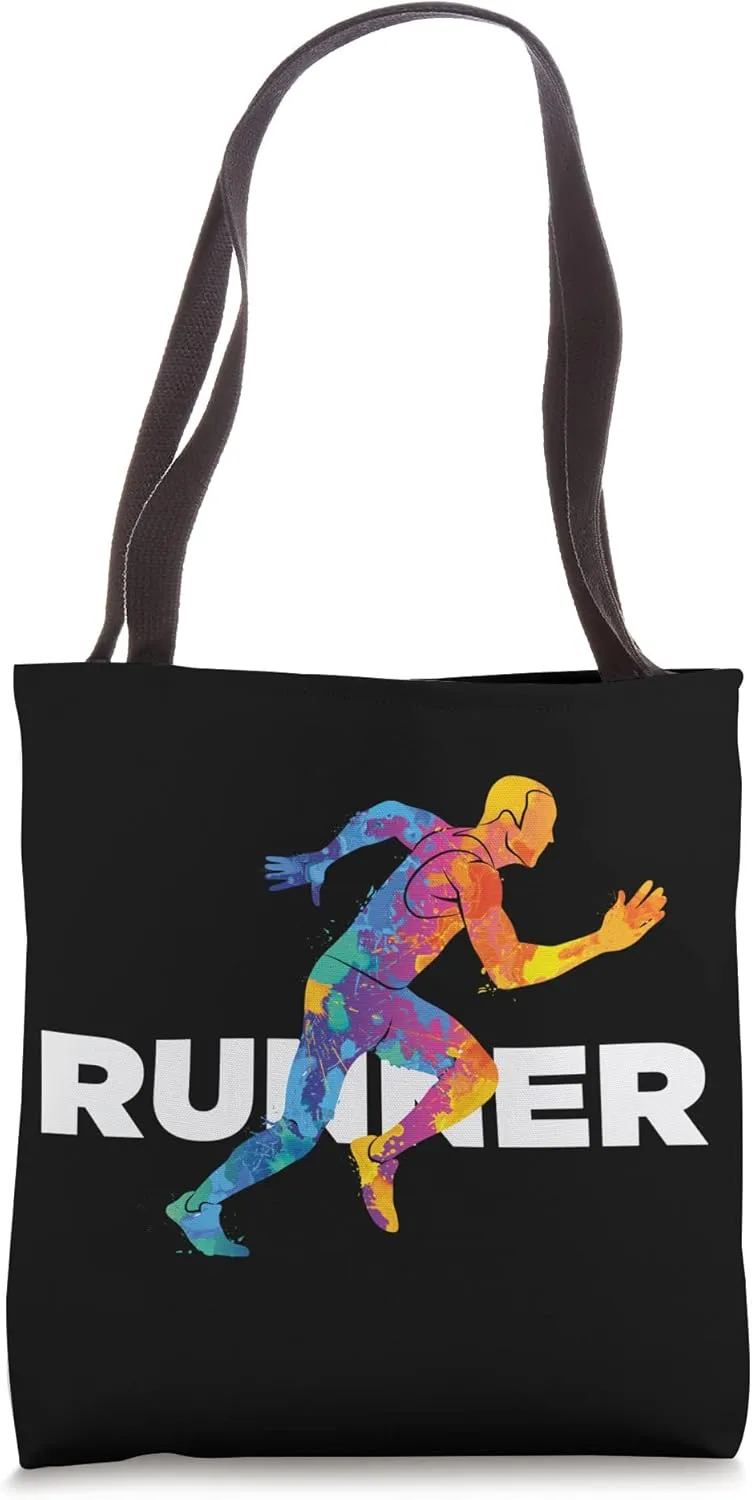 Jogger Design - Runner Track & Field Cross Running Athlete Tote Bag