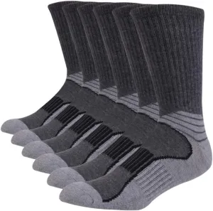 JOYNÉE Mens Athletic Performance Crew Socks for Running and Training 6 Pack