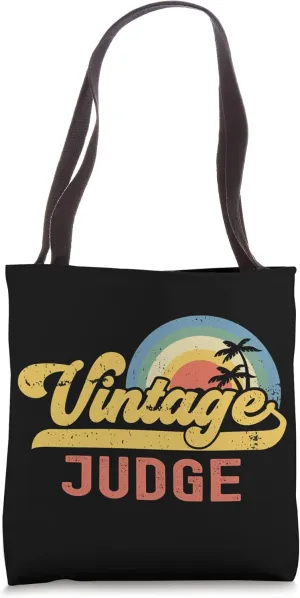 Judge Vintage Sunset Profession Retro Job Title Tote Bag