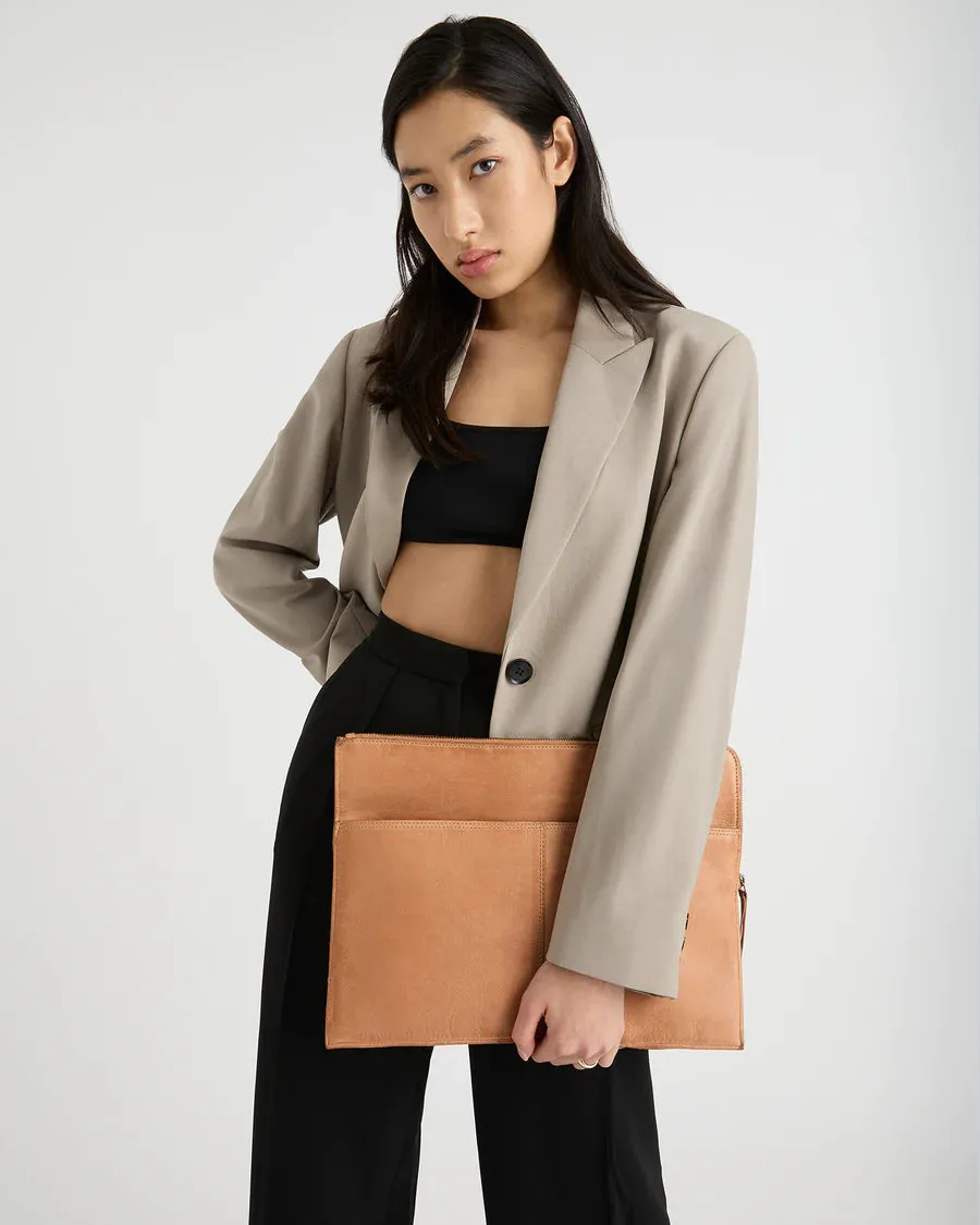 JUJU & Co Leather Laptop Sleeve   Document Holder - 3 colours