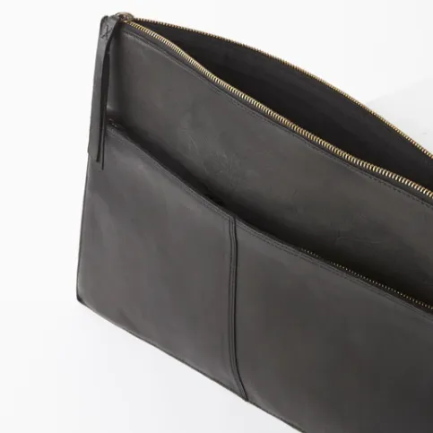 JUJU & Co Leather Laptop Sleeve   Document Holder - 3 colours