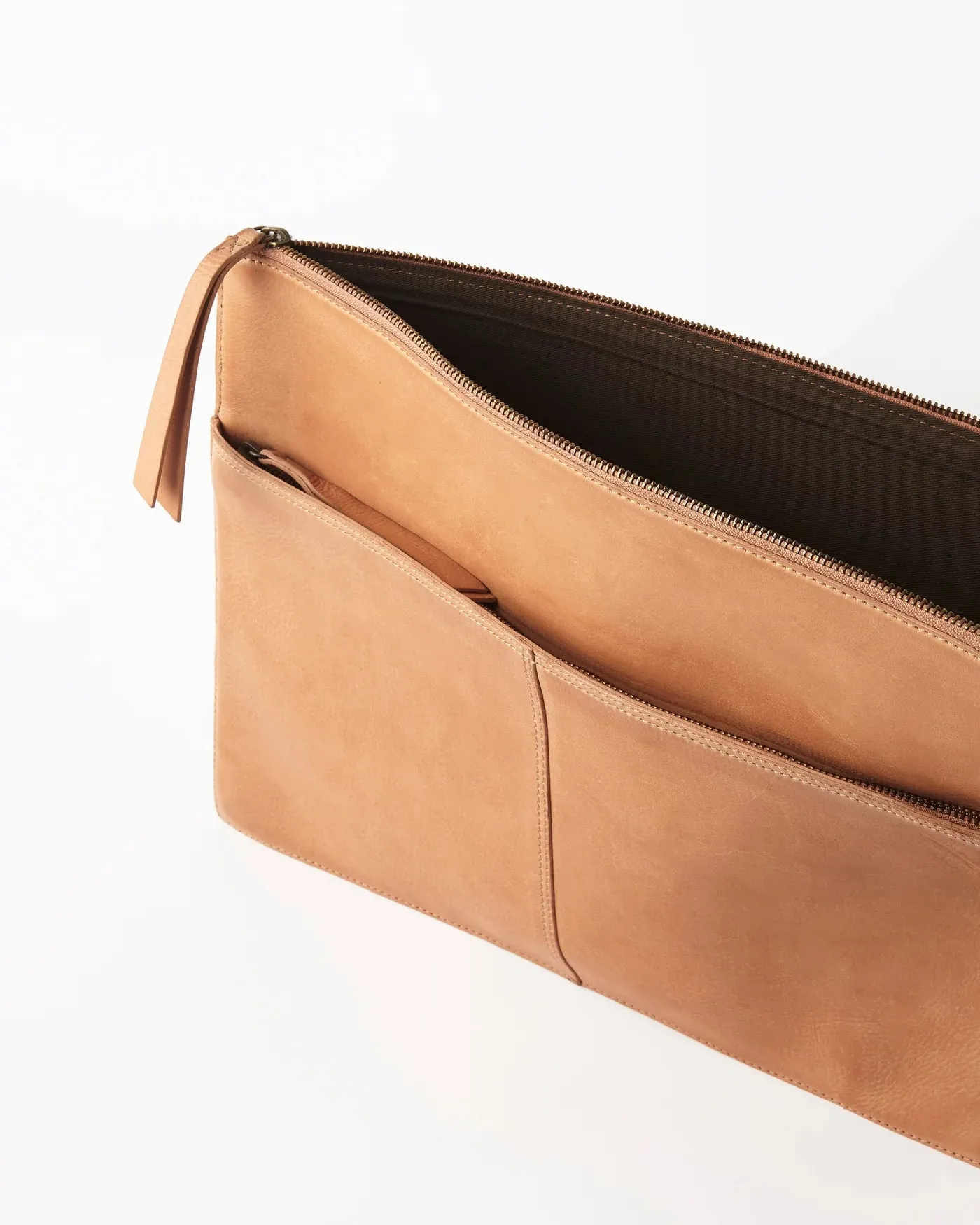 JUJU & Co Leather Laptop Sleeve   Document Holder - 3 colours