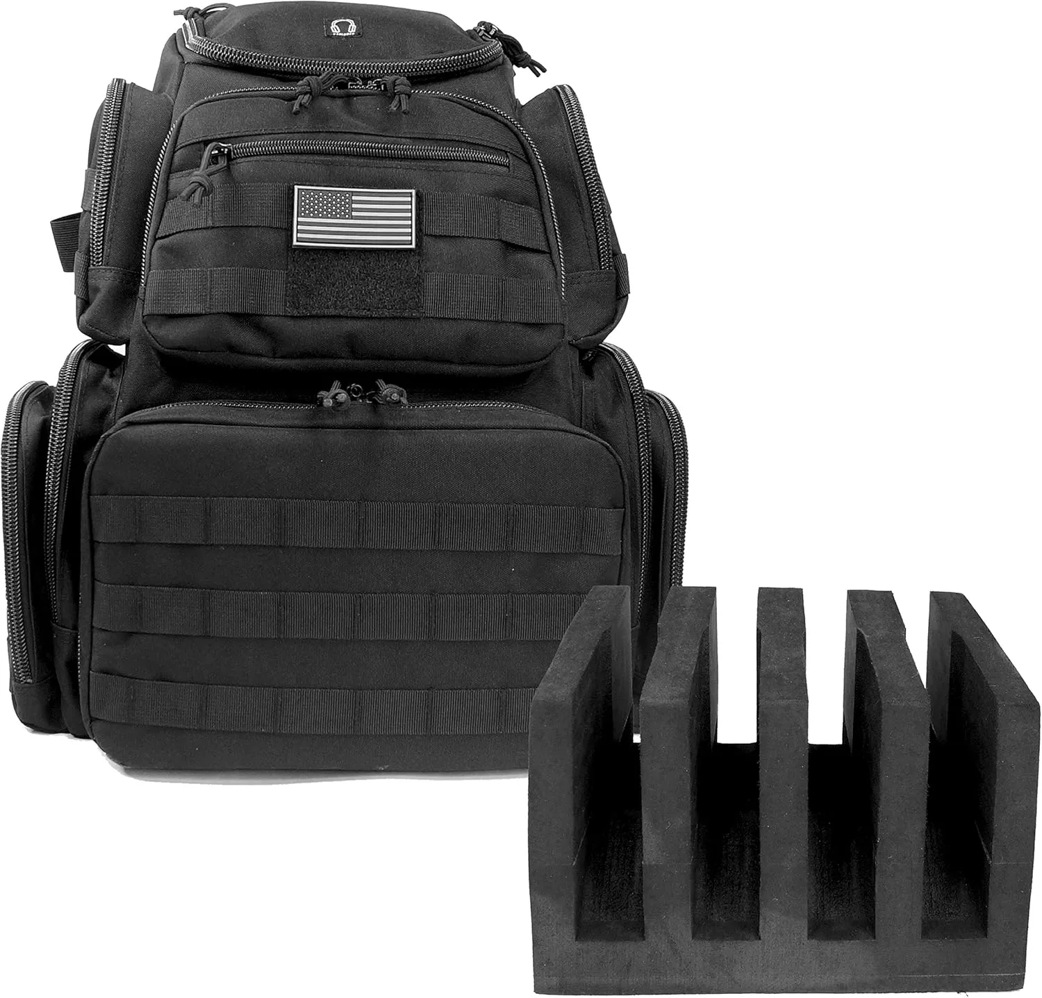 K-Cliffs Tactical Lockable Range Backpack with Free USA Patch