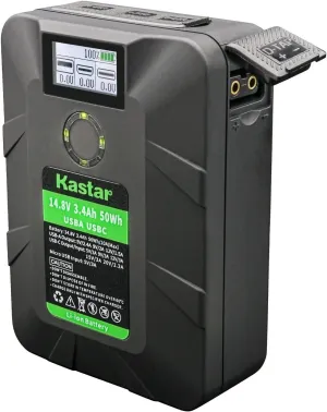 Kastar BP-Y50W V-Mount Battery Compatible with DSR-450WSP DSR-450WSPL DSR-50 DSR-50P (Portable Recorder) DSR-500WS DSR-500WSL DSR-500WSP DSR-500WSPL DSR-570WS DSR-570WSL Camera