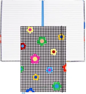 kate spade new york Take Note XL Notebook Journal, Vegan Leather Hardcover Journal, Diary Includes 168 Lined Pages, 11" x 7" Writing Pad, Gingham Garden