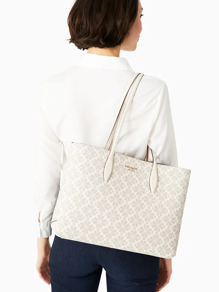 Kate Spade PXR00360 Flower Coated Canvas All Day Large Tote Parchment Multi