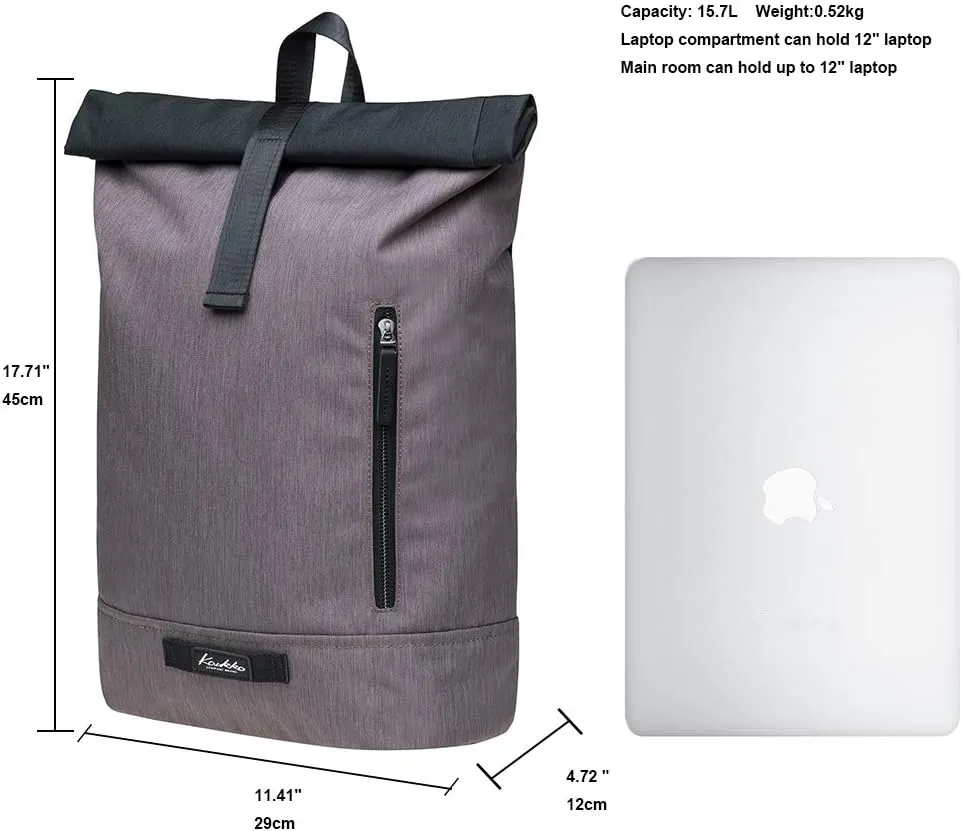 KAUKKO Large Multipurpose Backpack Satchel bags for Hiking Camping Travel with Laptop Compartment (06-2-Blackgrey)