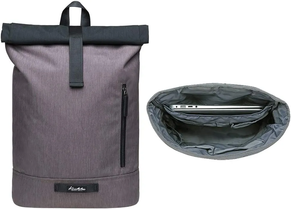 KAUKKO Large Multipurpose Backpack Satchel bags for Hiking Camping Travel with Laptop Compartment (06-2-Blackgrey)