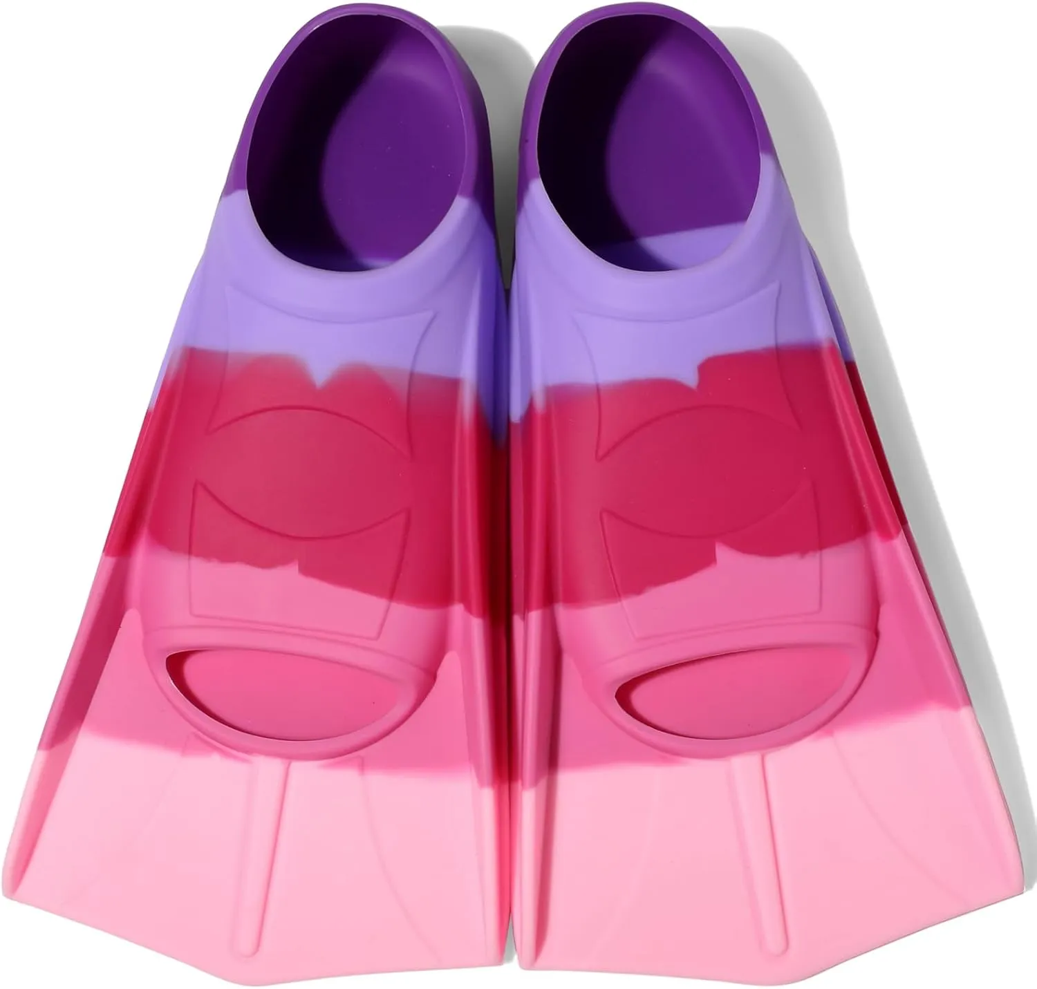 Kids Swim Fins, Short Blade Non-Slip Heel Pool Training Flippers for Youth Lightweight Design XS