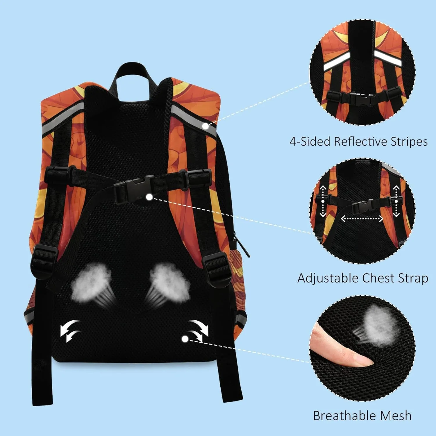 Kindergarten Elementary Kids Backpack, Halloween Scary Pumpkin, Water Resistant Book Bag for School Mini Travel Outdoor