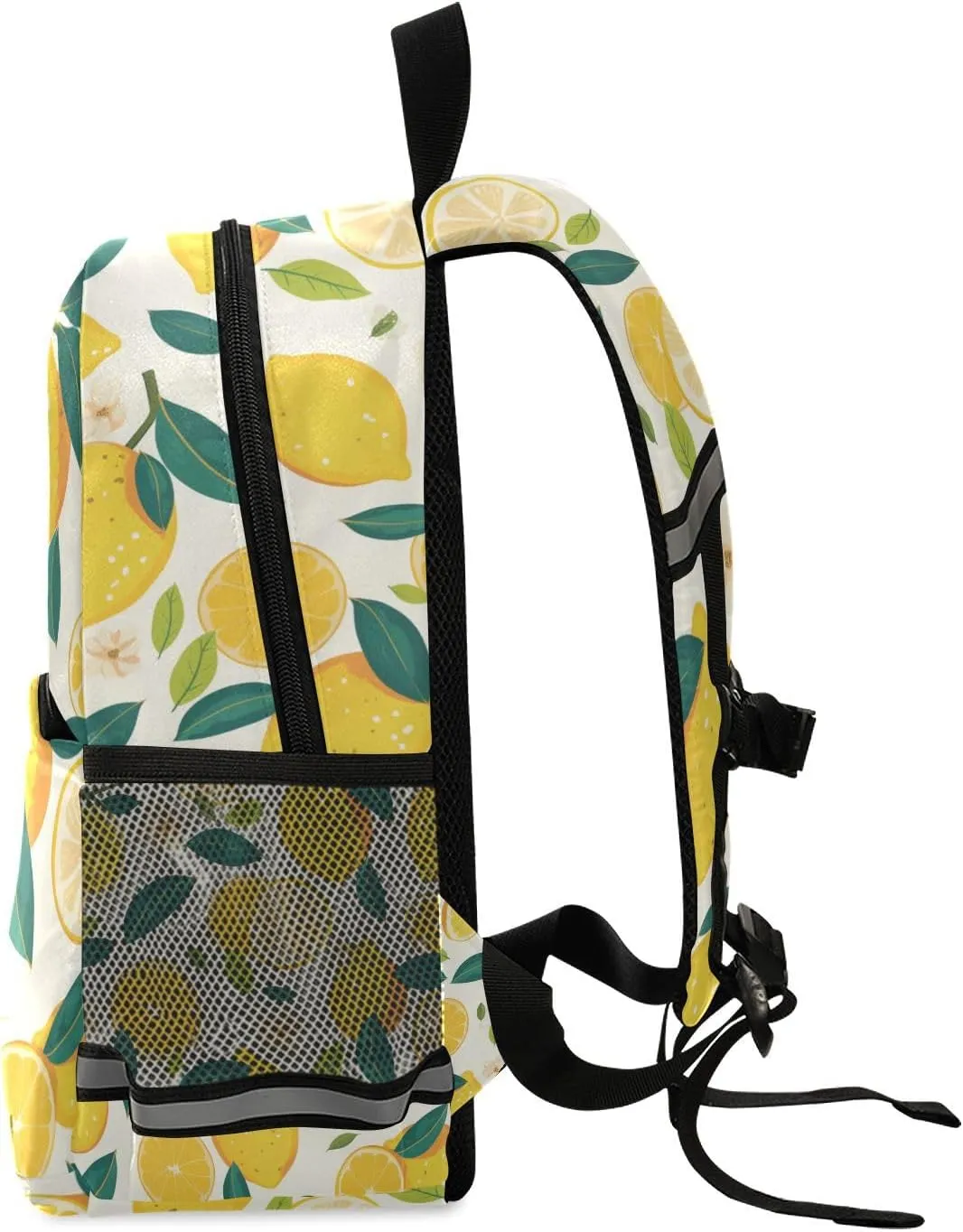 KLL School Back Packs for Boys Mini Water Resistant Bookbag for Primary School Travel Outdoor Daypack, Fresh Lemons Hand