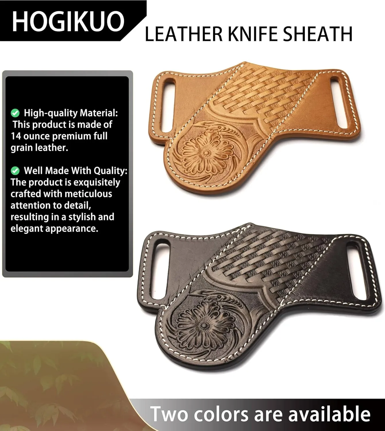 Knife Sheath, Leather Knife Sheath for Belt, Pocket Knife Holster Pouch,Folding Knife Holster