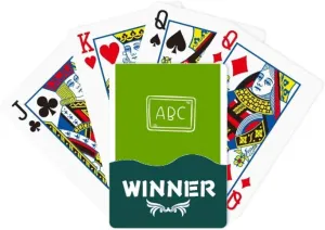 Knowledge Display English Alphabet Blackboard Winner Poker Playing Card Classic Game