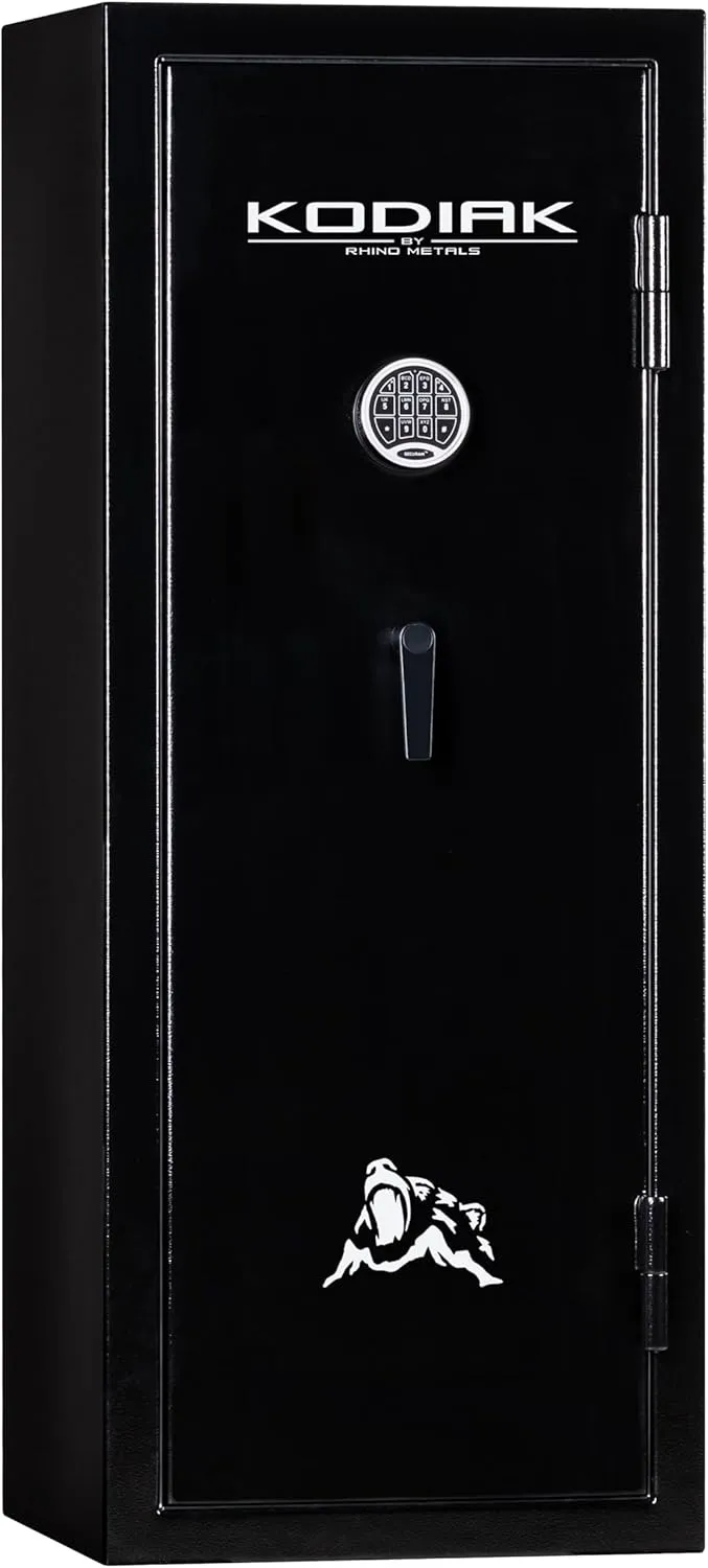 Kodiak Gun Safe for Rifles & Pistols, KBX5522 by Rhino Metals with New SafeX Security System, 35 Long Guns & 2 Pistol Pockets, 30 Minutes Fire Protection, Door Organizer for Handguns & Ammo, 258lbs