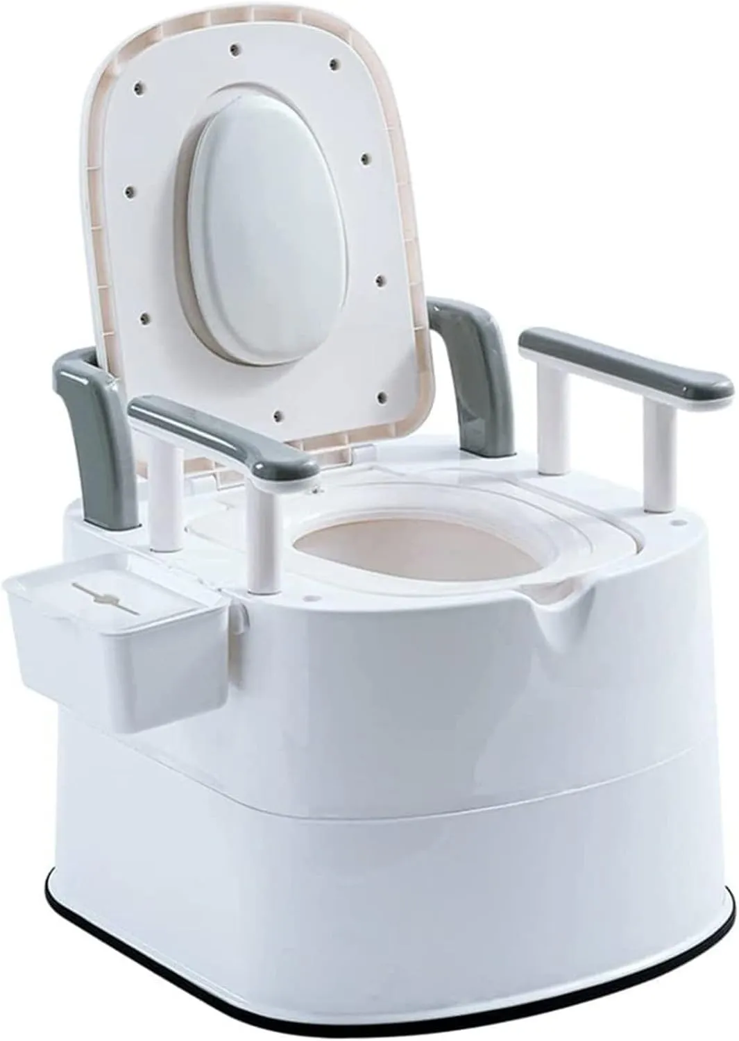 KOHARA Adult Portable Potty, with Detachable Inner Bucket and Removable Toilet Paper Holder Lightweight Outdoor Indoor Toilet for Camping Hiking RV Boating and Trip Toilet Chair