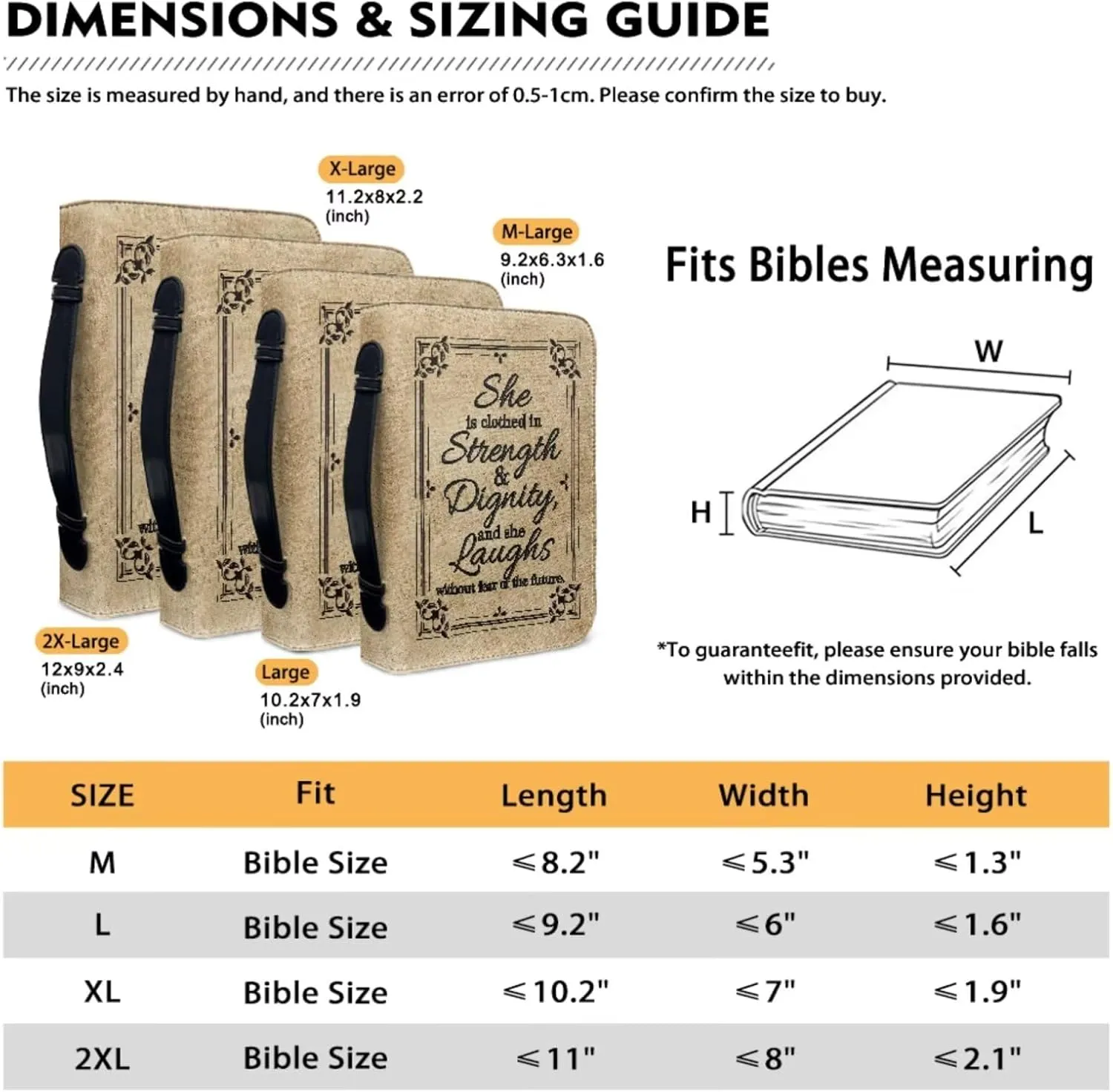 Kuiaobaty Leather Bible Covers for Women with Keychain Bible Carrier for Men Kids Bible Inspirational Quotes Print Church Bag Bible Case Organizer with Handle Tote with Pen Slots and Multi Pocket