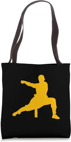 Kung Fu Fighting Stance Martial Art Training Graphic Design Tote Bag