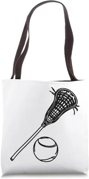 Lacrosse and Ball Drawing Lacrosse Training Tote Bag