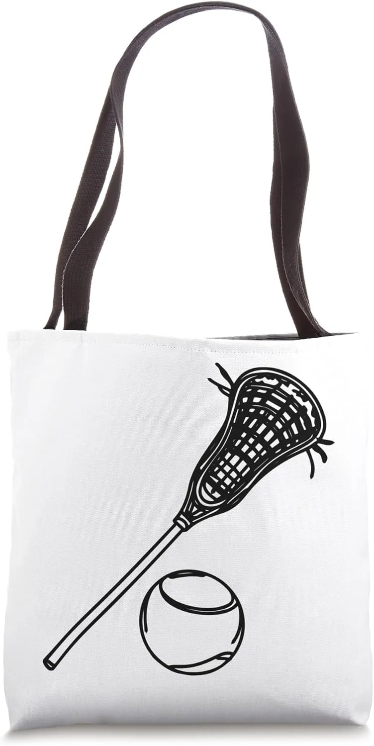 Lacrosse and Ball Drawing Lacrosse Training Tote Bag