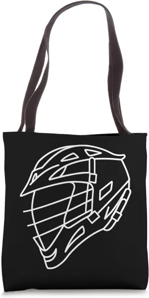 Lacrosse Helmet Sketch Goal Sport Tote Bag