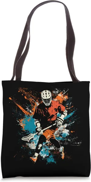 Lacrosse Player Streetart Tote Bag