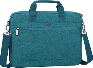 LANDICI 360° Protective Laptop Bag Case 15.6-16 Inch with Shoulder Strap, Waterproof Computer Sleeve Cover for MacBook Pro 16, Acer HP Lenovo Dell ASUS Laptop, Slim Briefcase for Women, Lake Blue