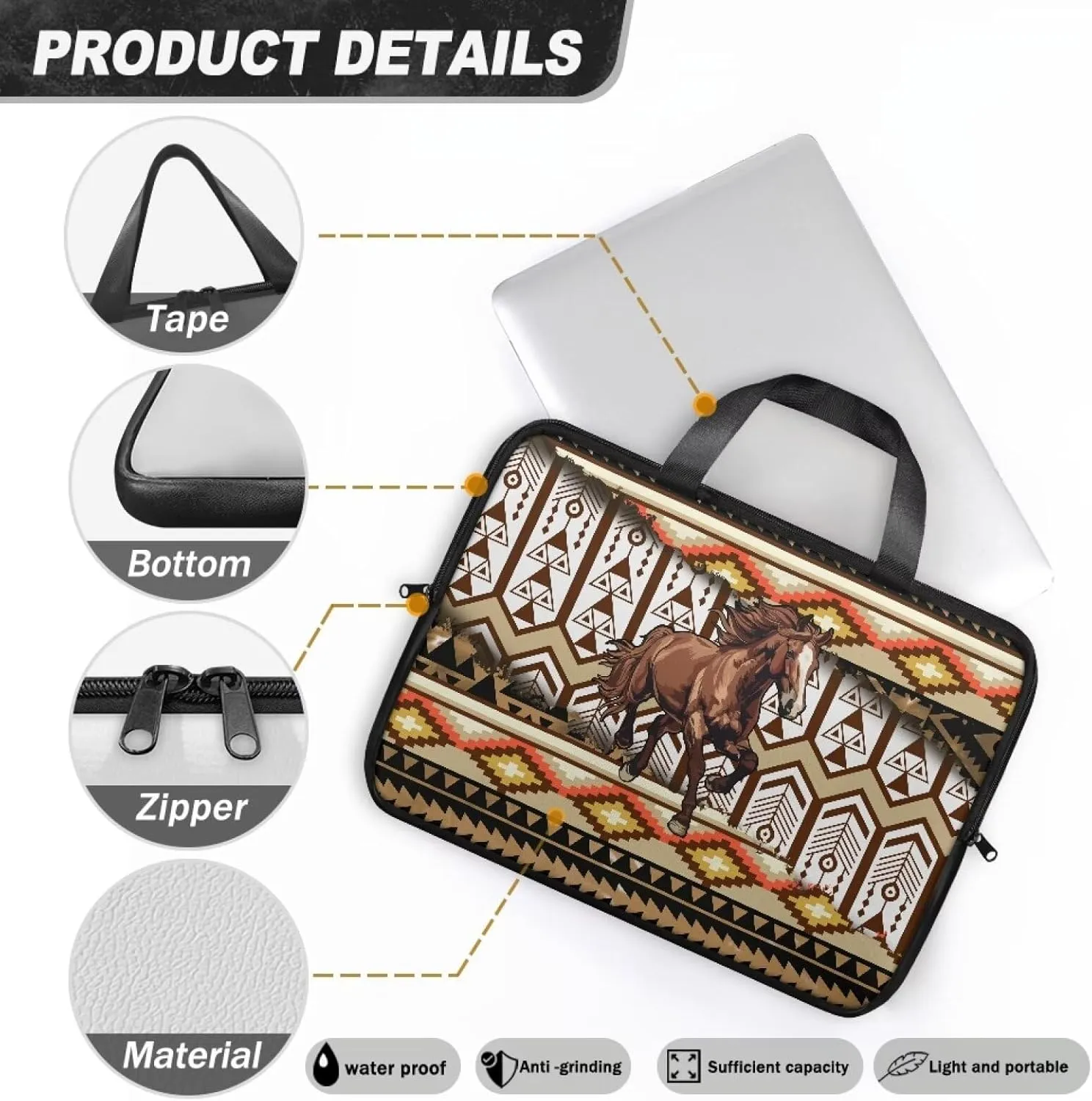 Laptop Bag Case Womens Mens Leather Document Bag Shockproof Briefcase for Work Travel Business 10 Inch- 17 Inch