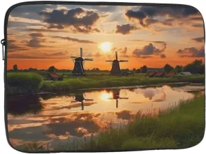 Laptop Case Sleeve Beautiful View of The Netherlands Laptop Bag Computer Carrying Case 13 Inch Computer Protective Notebook Cover