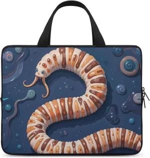 Laptop Case Sleeve Shockproof Computer Carrying Bag Worm Shape Biological Laptop Bag Tote Lightweight Notebook Case Cover Traveling Briefcase Handle Bags for Travel Business 15inch