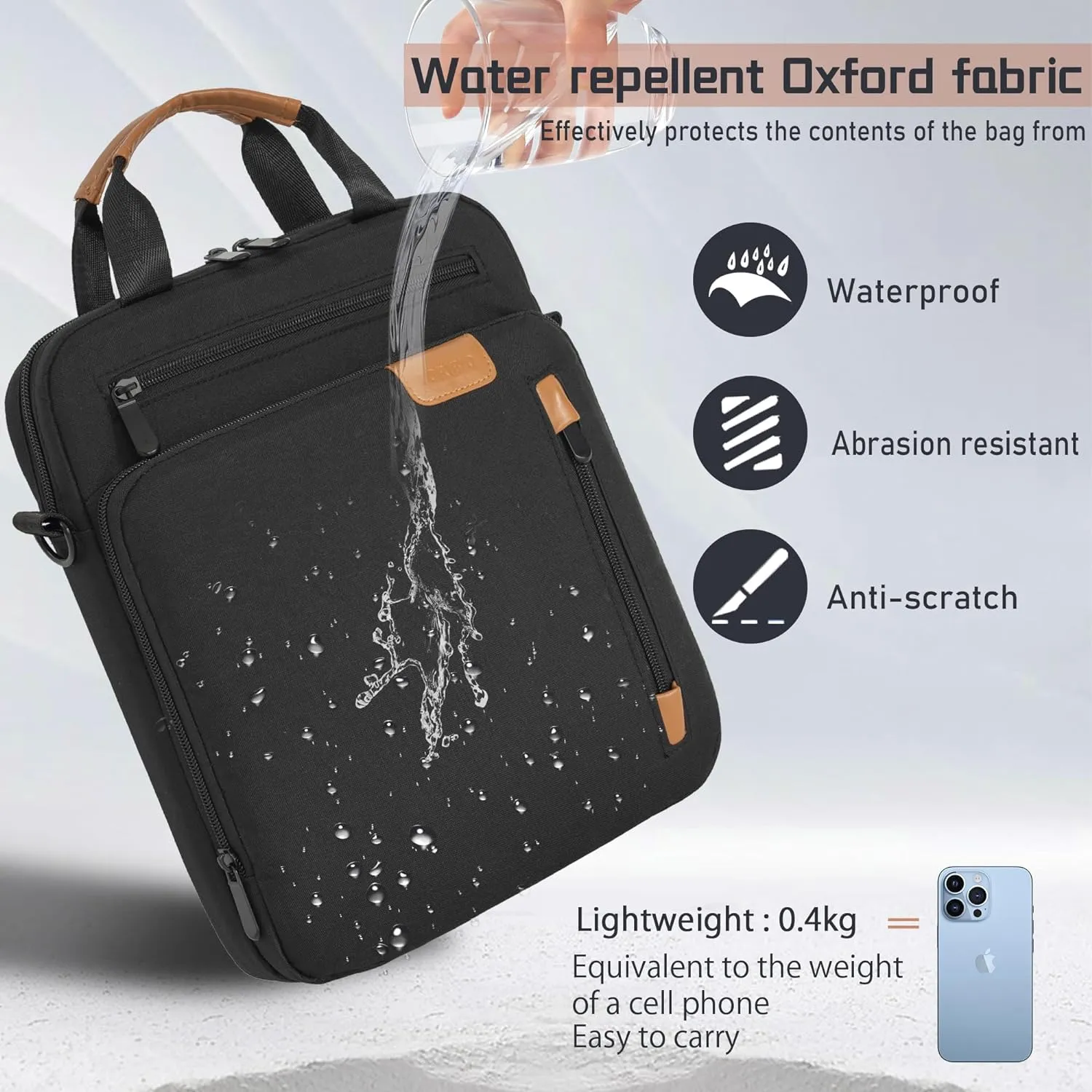 Laptop Sleeve Bag,Padded Protective Travel Carrying Case for 15.6 Inch HP Dell Razer Samsung Laptop Chromebook Dell Asus Lenovo Notebook Computer with Handle & Shoulder Strap