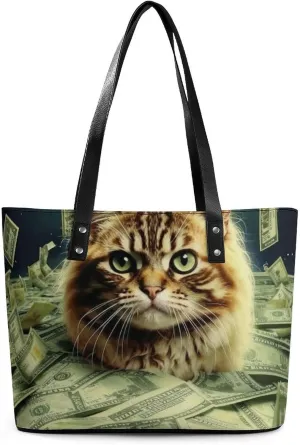 Large Capacity Shoulder Bag for Women PU Leather Shoulder Tote Handbag Clutch Bag Aesthetic Travel Work Picnic