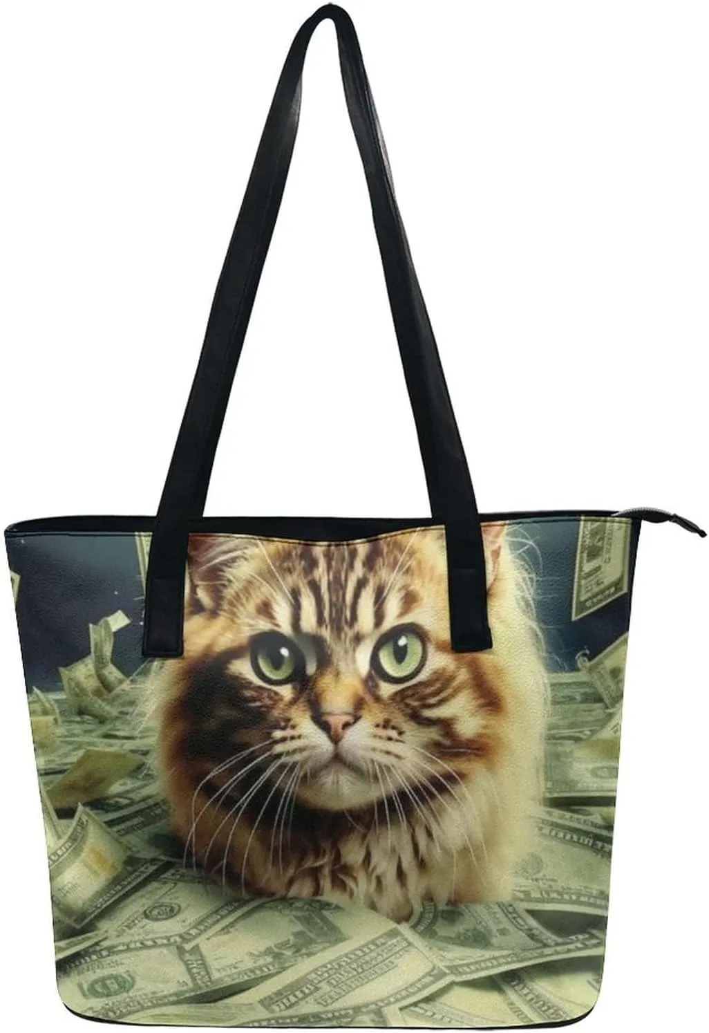 Large Capacity Shoulder Bag for Women PU Leather Shoulder Tote Handbag Clutch Bag Aesthetic Travel Work Picnic