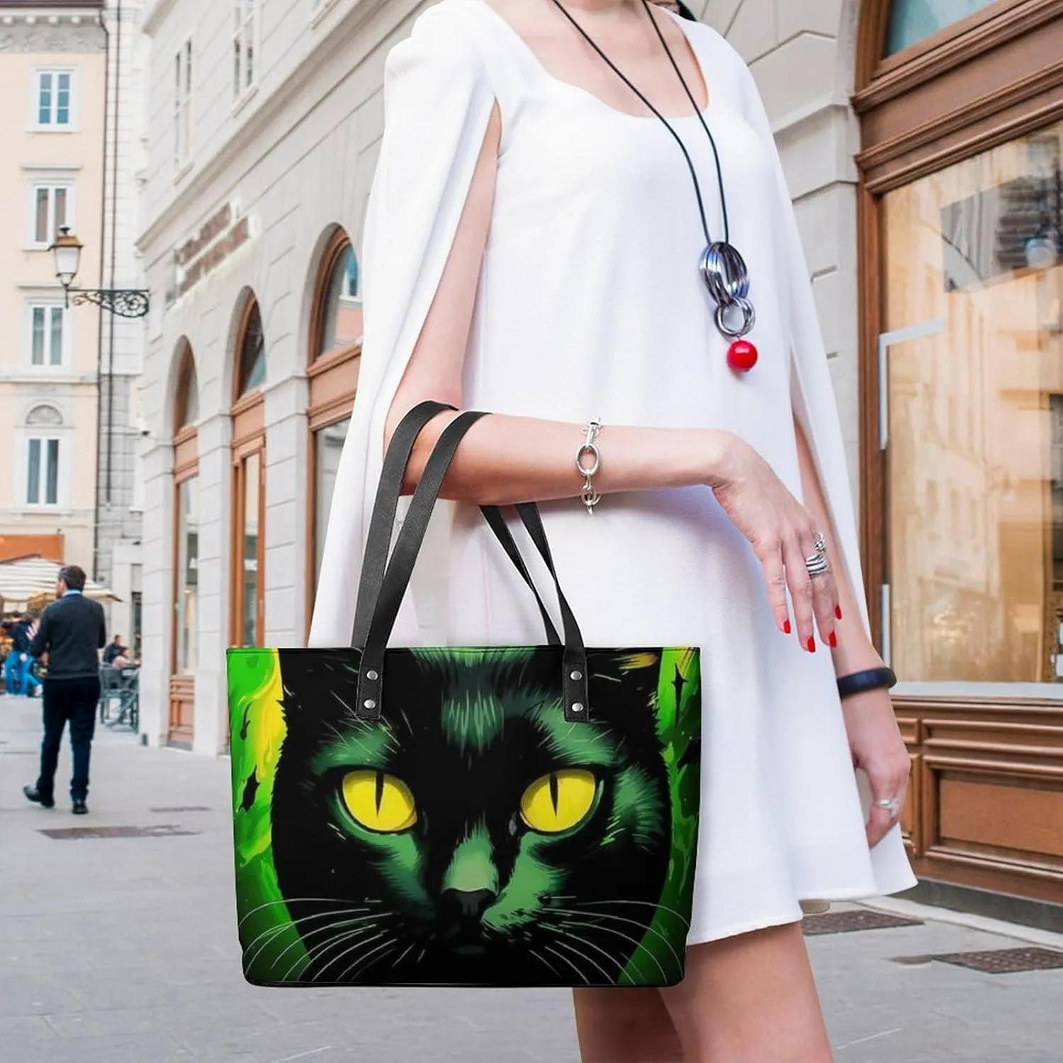 Large Capacity Shoulder Bag for Women PU Leather Shoulder Tote Handbag Clutch Bag Aesthetic Travel Work Picnic